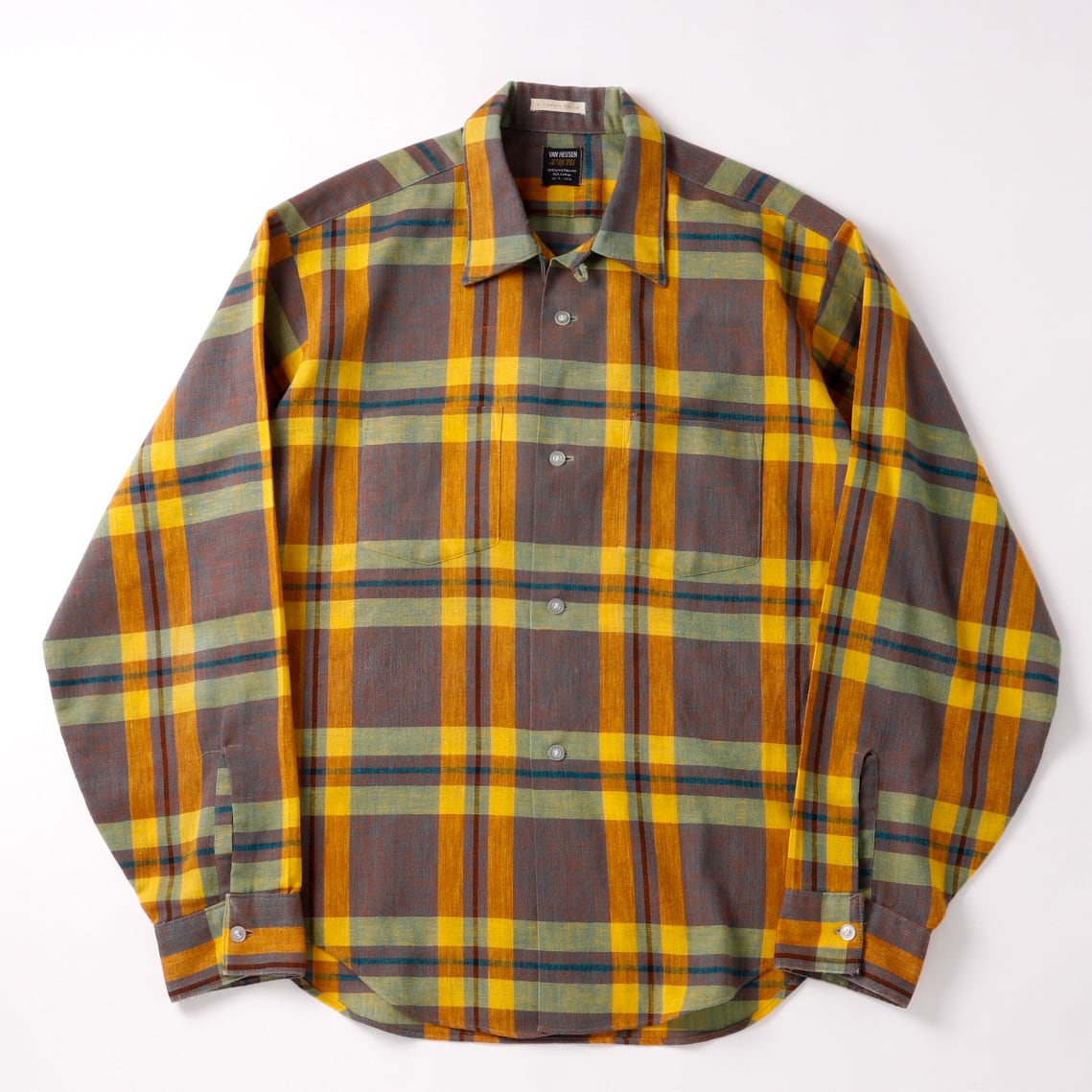 極美品】60s VAN HEUSEN special Vintage check Shirts big size made
