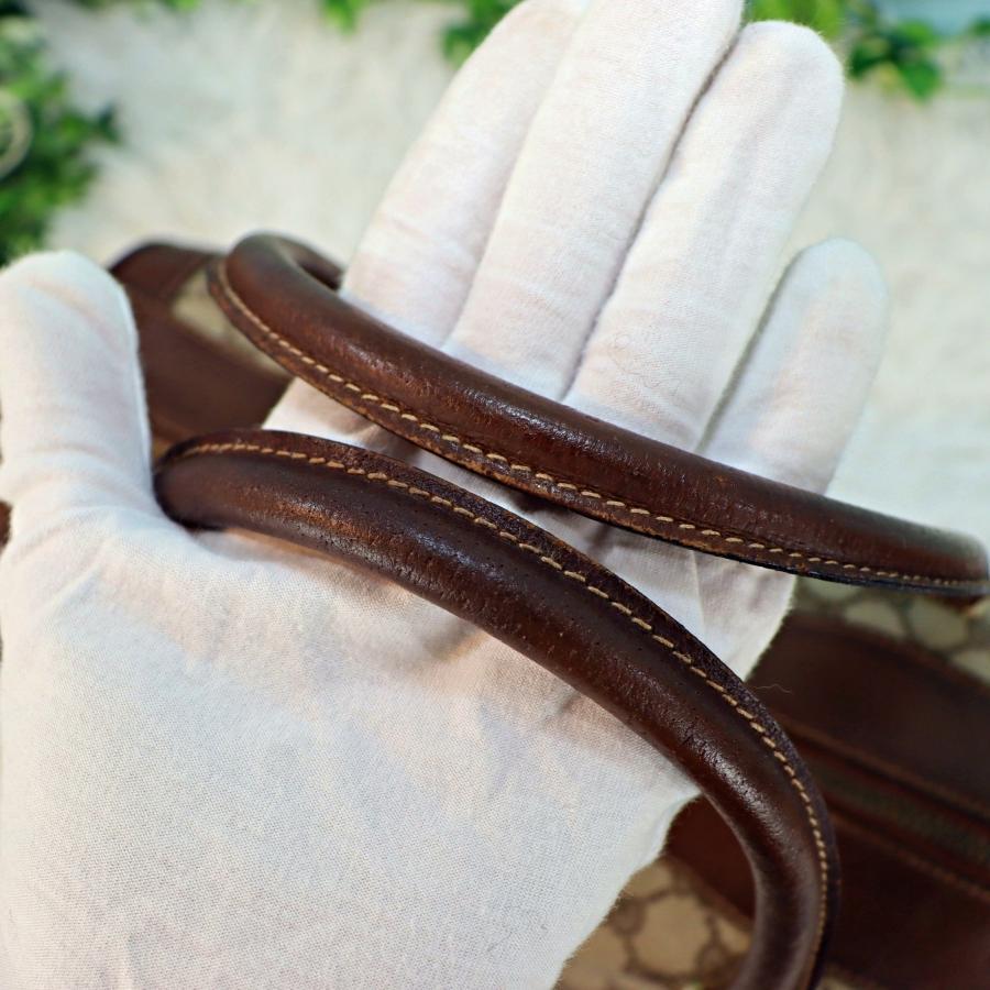 【超美品】GUCCI　ミニボストン　GG　インターロッキング　シェリー　ブラウン Yahoo!オークション - 極美品 GUCCI グッチ インターロッキング