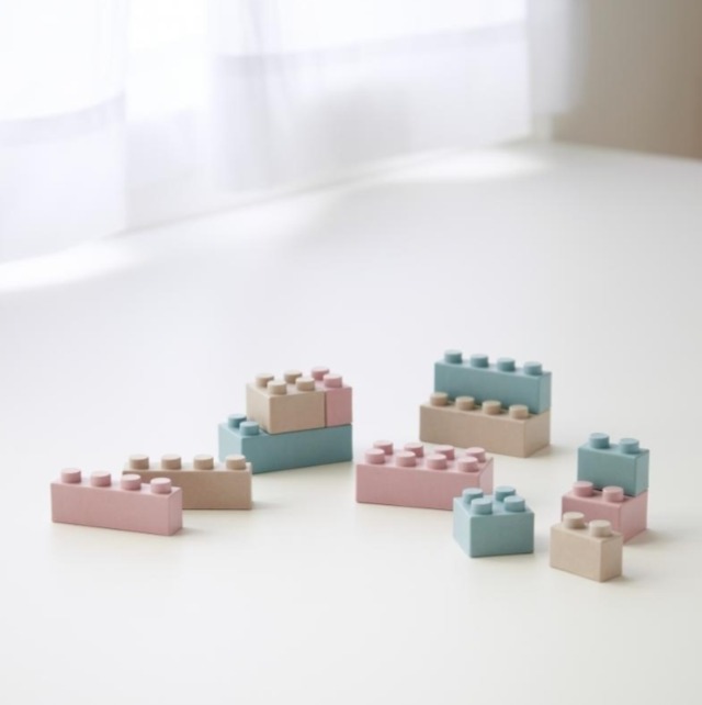 エコブロック -kids block- 3color- 12ピース くすみカラーのかわいいブロック |  lien de famille