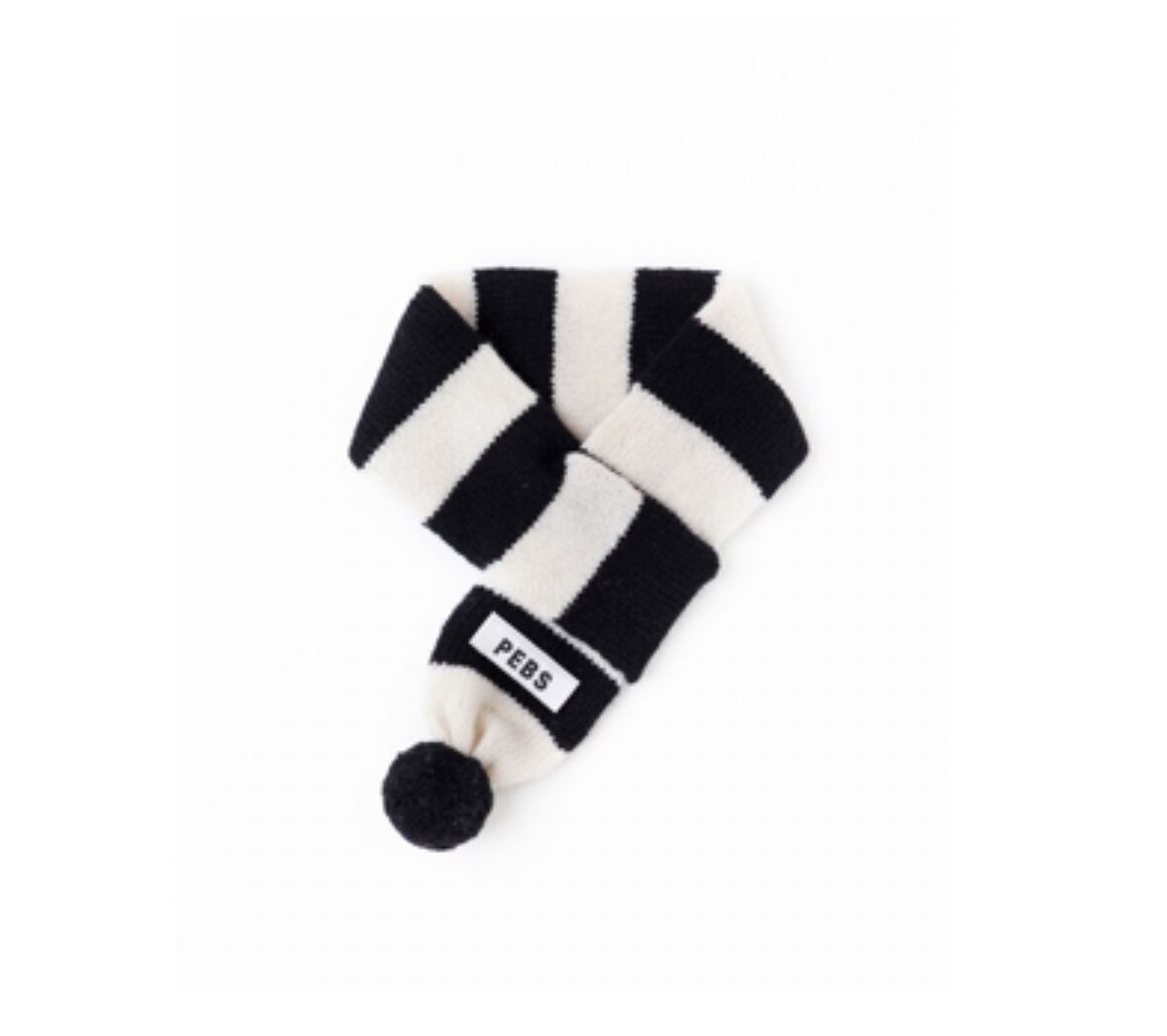 〈予約アイテム〉PEBBLES / WOOL PUPPY POM-POM MUFFLER(B&W)