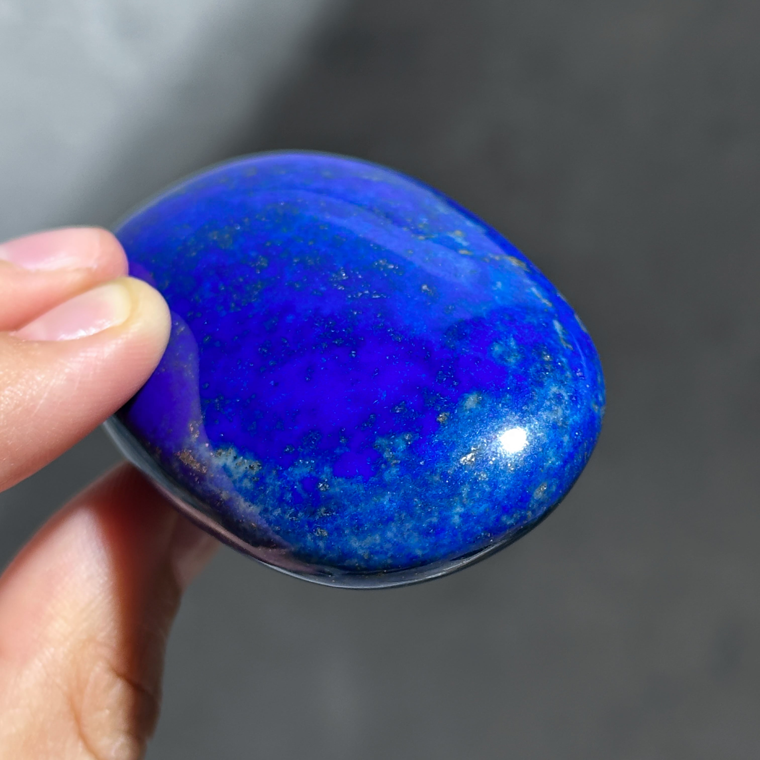 ラピスラズリ パームストーン76◇Lapis Lazuli◇天然石・鉱物