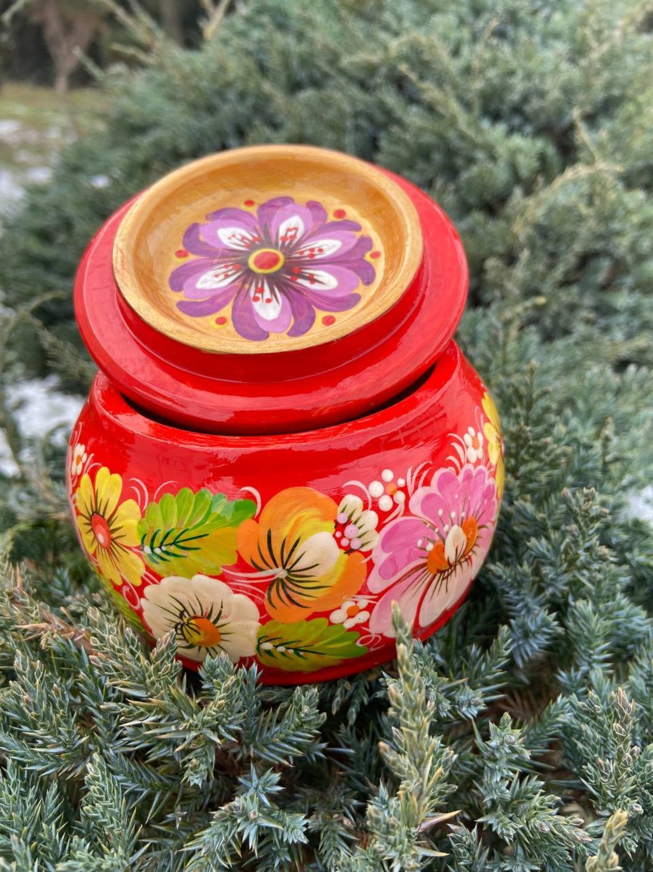 ペトリキウカ塗り　ジュエリーボックス（ホメンコ作）ウクライナ製 - 2