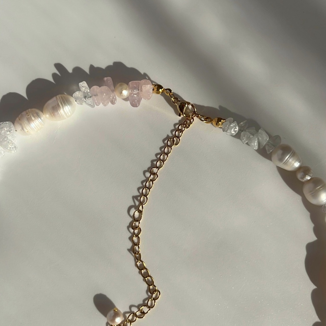 【pink】 バロックパールネックレス ［GKN039］