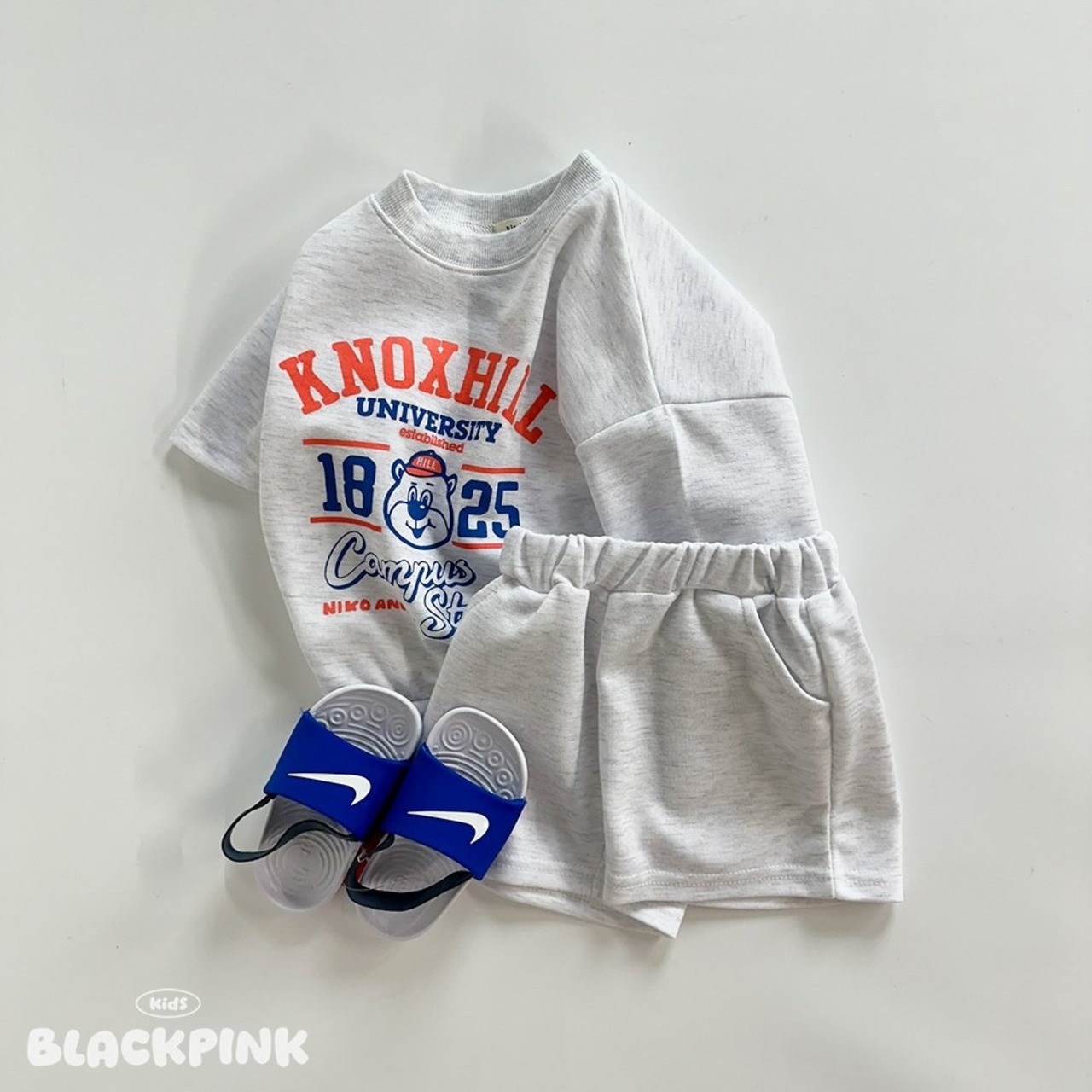 [BLACKPINK] Bear short-sleeve sweatshirt (2XL) / [블랙핑크] 베어반팔맨투맨 (2XL)