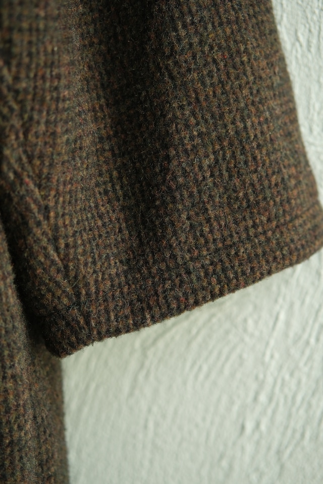 Utah/80-90's "Eddie Bauer" tweed & leather wool coat