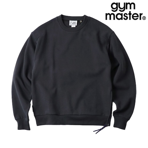 gym master ジムマスター 12oz ヘビー裏起毛 スウェット クルーネック サイドジップ ワイドシルエット メンズ G833740 チャコール