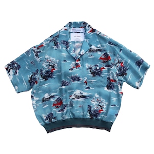 DAIRIKU 24SS "Cliff" Aloha Rib Shirt (Blue)