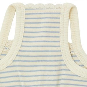 【予約】[ thesallyslaw ] Bunny Romper｜Blue Milk Stripe