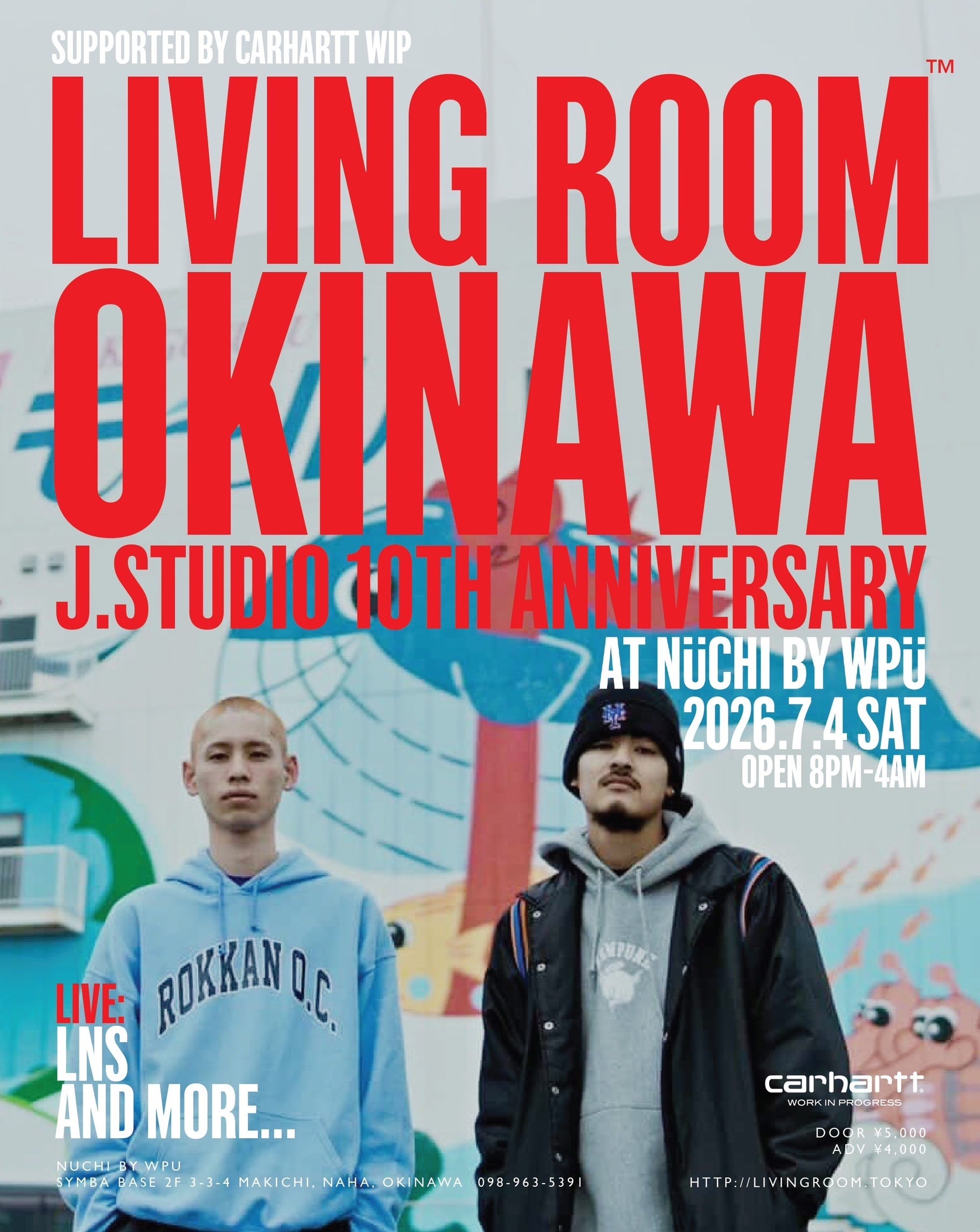 チケット] Living Room™ Okinawa x J.Studio 10th Anniversary | iLL Scott