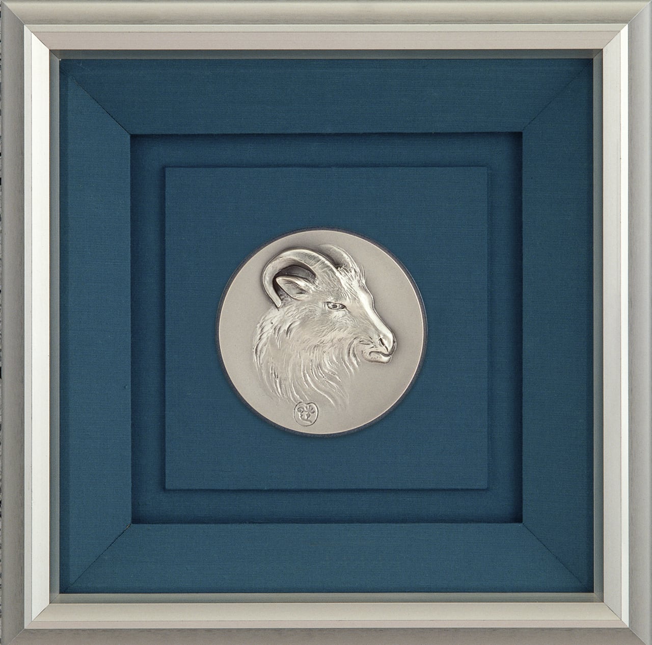 (未)純銀レリーフ 洋羊 高村光雲作