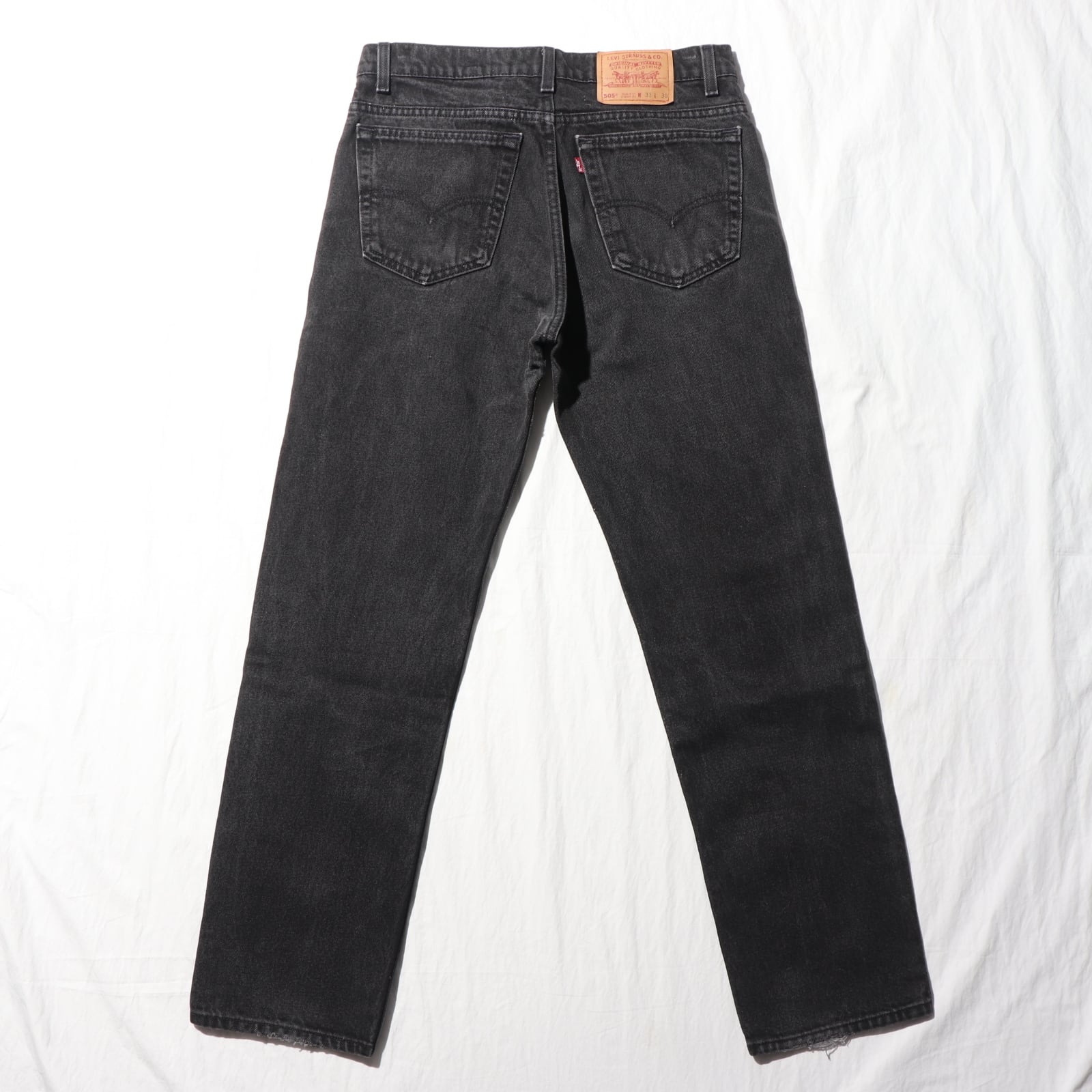 色落ち◎ 33×30 Levi's 505 USA 96年 サルファーブラック デニム 色落ち◎ 33×30 Levi's 505 USA 96年 サルファーブラック デニム