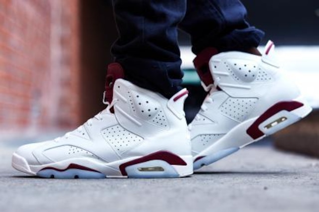 極美品 NIKE AIR JORDAN 6 RETRO MAROON ナイキ エアジョーダン6 レトロ マルーン 27.5cm 384664 116