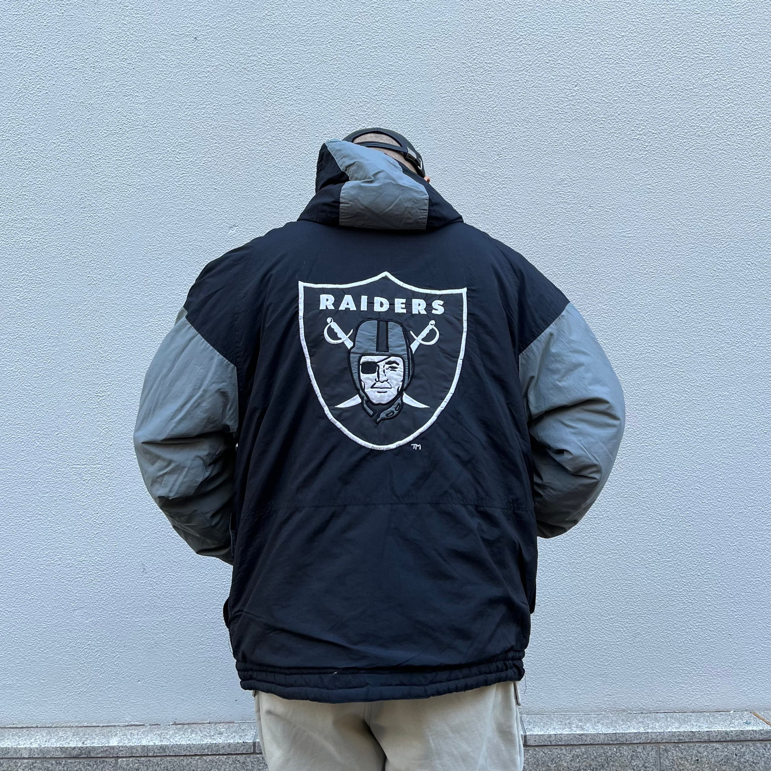 NFL RAIDERS ライダース　ロゴ　ナイロンジャケット　ダウンジャケット