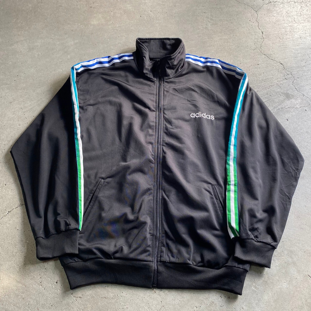 90年代 adidas アディダス トレフォイルロゴ 刺繍 グラデーション 