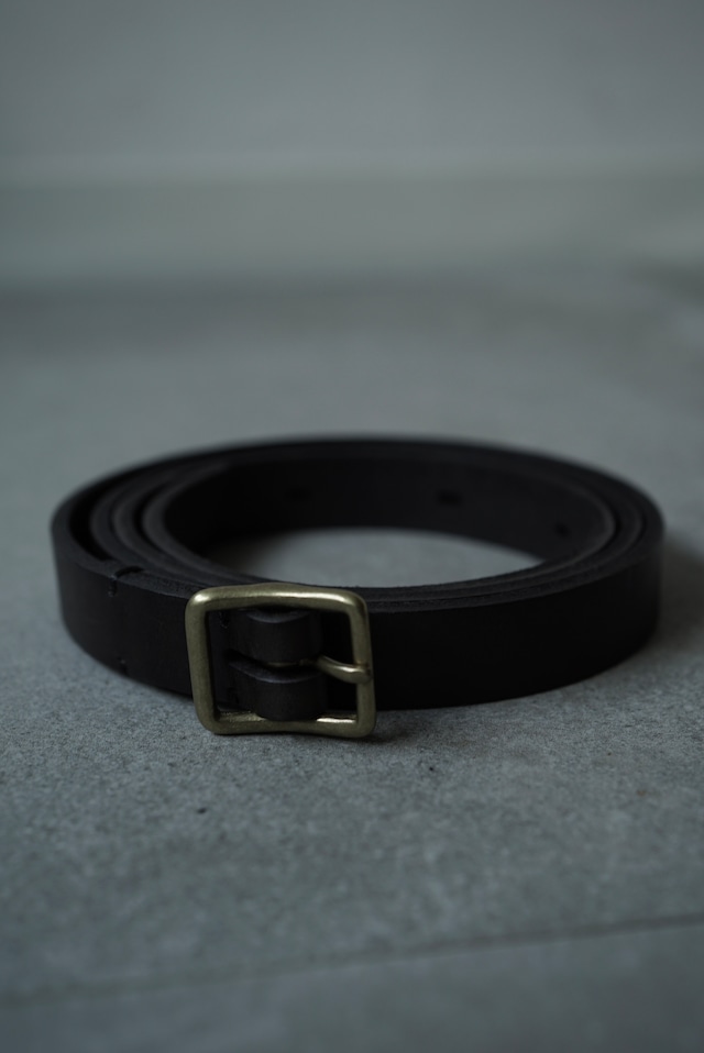 Handmade Leather / 12hole Belt 20mm（BLACK×BRASS）