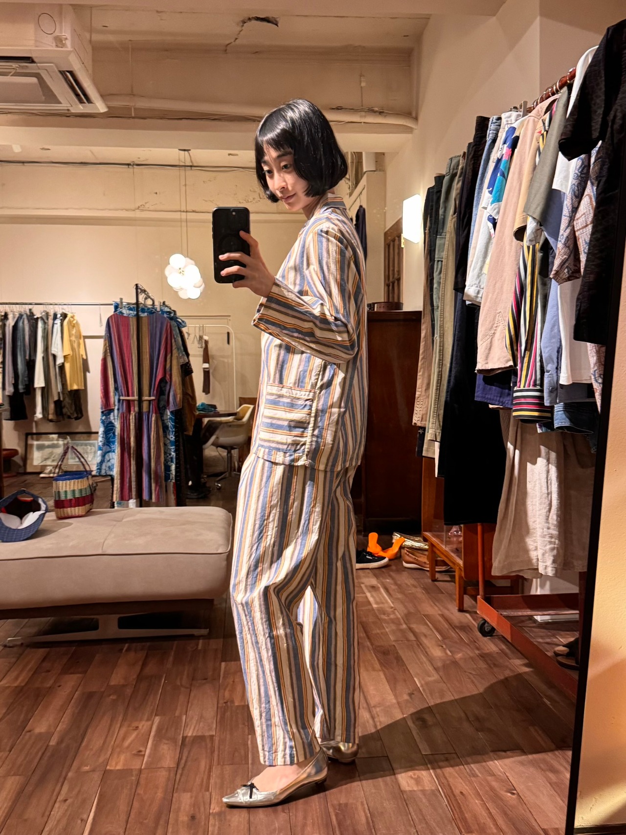 1970~80's DREIKLANG マルチカラーストライプレトロパンツ