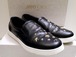 美品10万◆JIMMY CHOO ジミーチュウ GRACY メンズ ☆スタッズ レザー スリッポン スニーカー 41 黒◆ 使いまわしにも便利な定番ブラック♪
