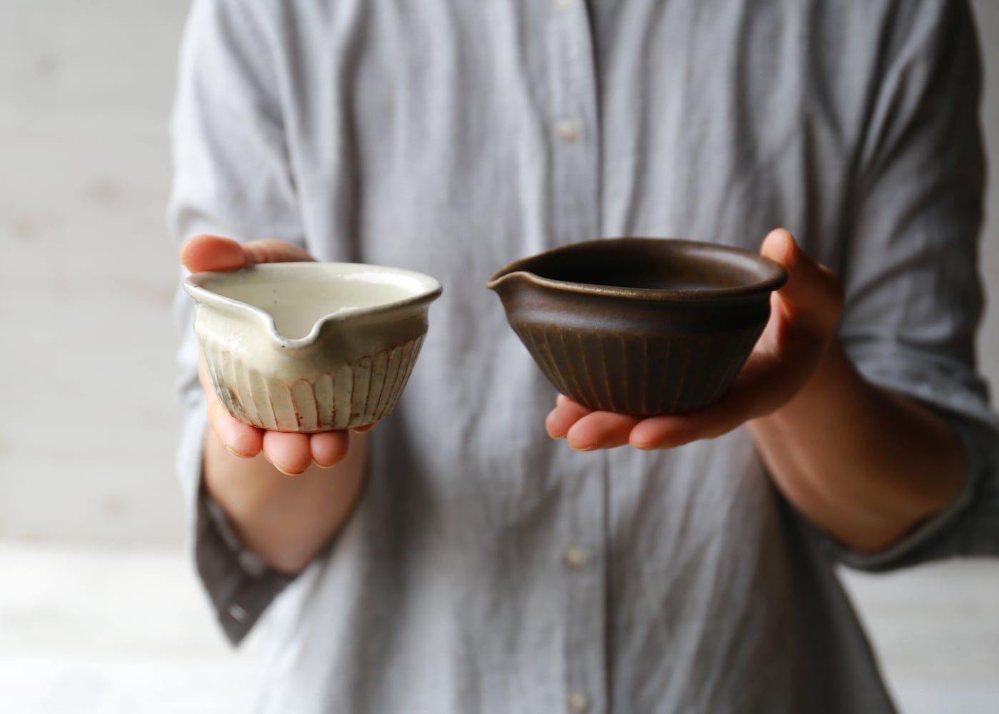 サビ釉 しのぎ片口豆鉢 | 古谷製陶所