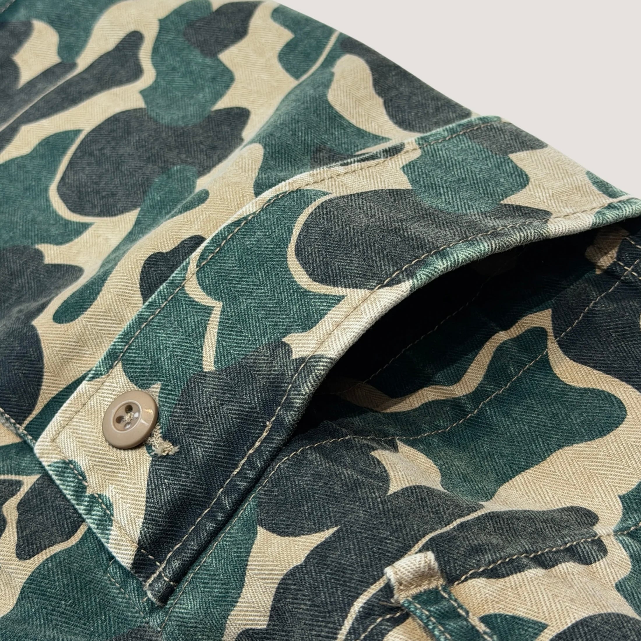 WOODBLOCK】 W-44 HERRINGBONE CARGO PANTS (D.H.Camo) | 火ノ鳥