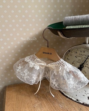 送料無料【予約】mienbloomB /Baby Flower Lace Cape