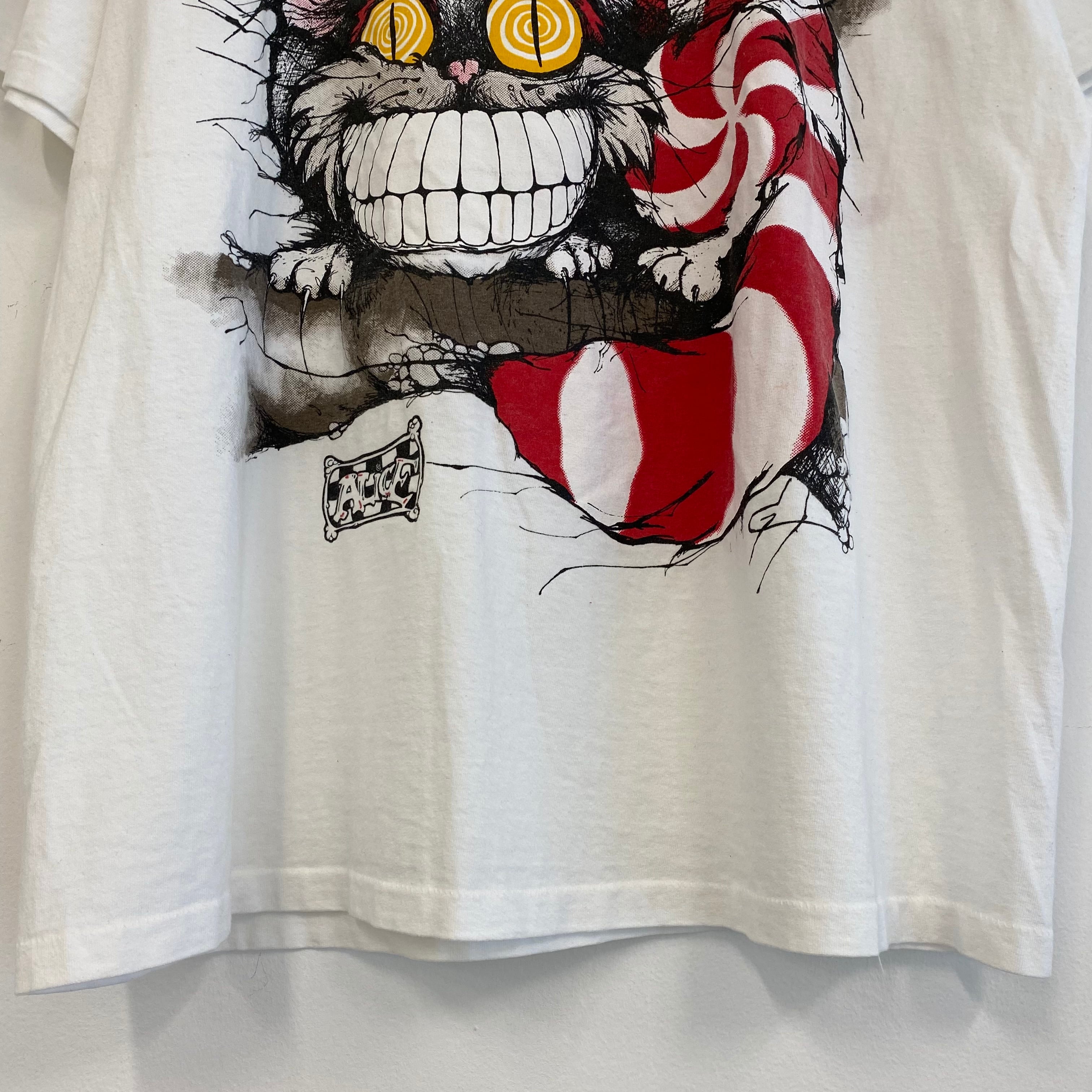 90s ANDAZIA “不思議の国のアリス チェシャ猫” used s/s tee SIZE:L S4 | one day store