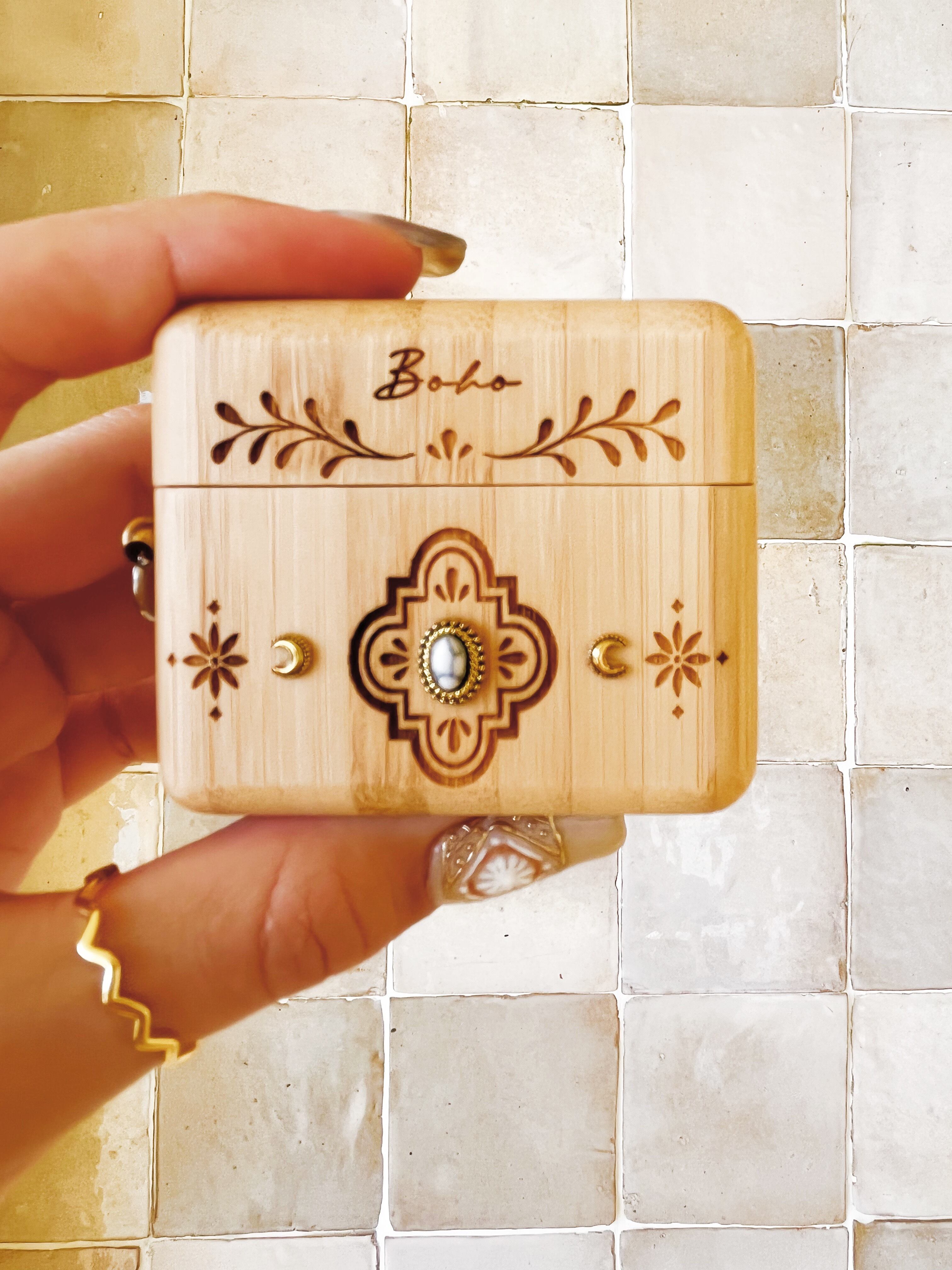 AirPodsPro,第3世代 wood case(bohemian) | ALOHA GLASS