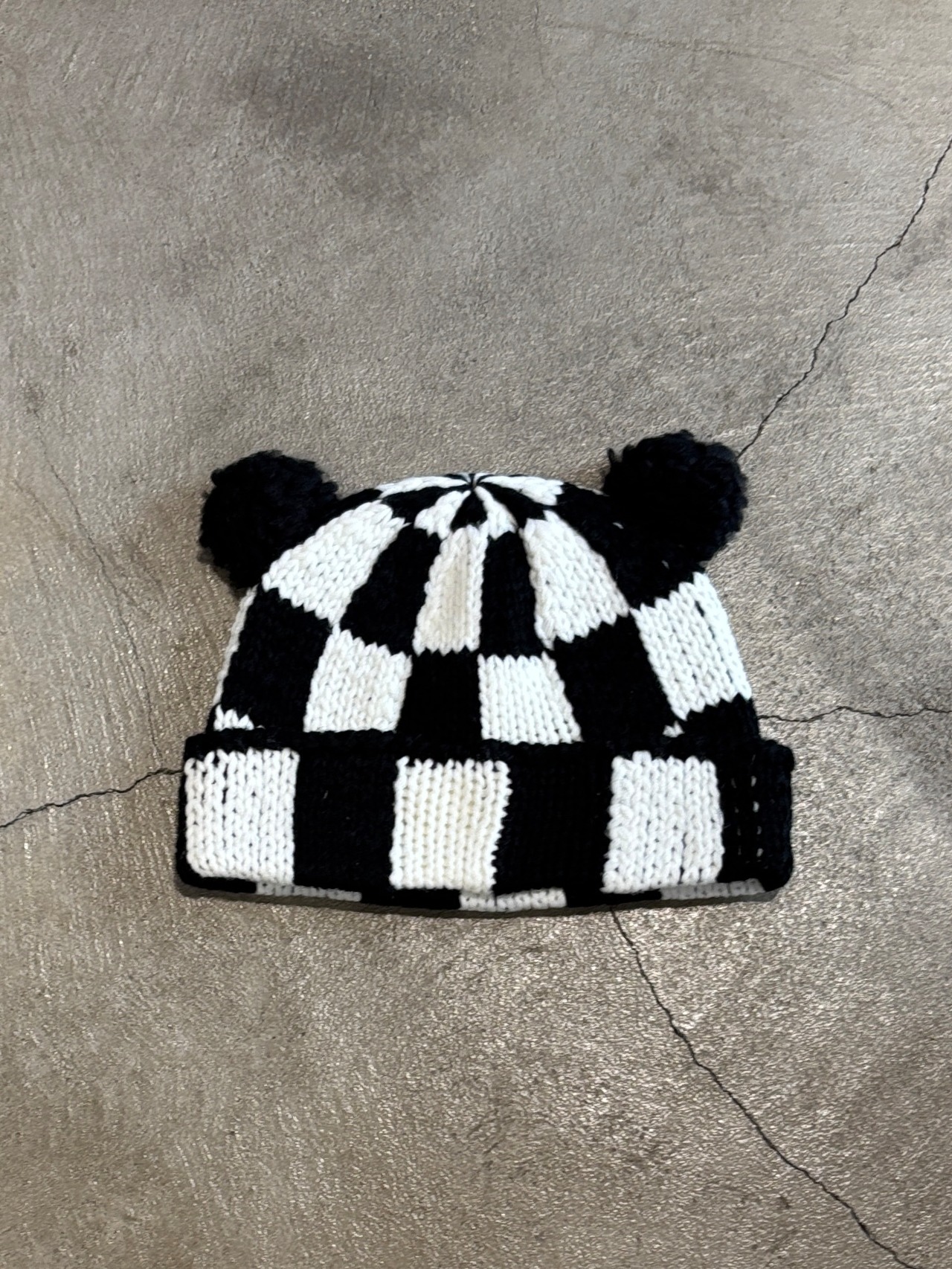 【25AW】BASICKS ベイシックス / CHECKERED FLAG BEAR BEANIE / ビーニー - 2