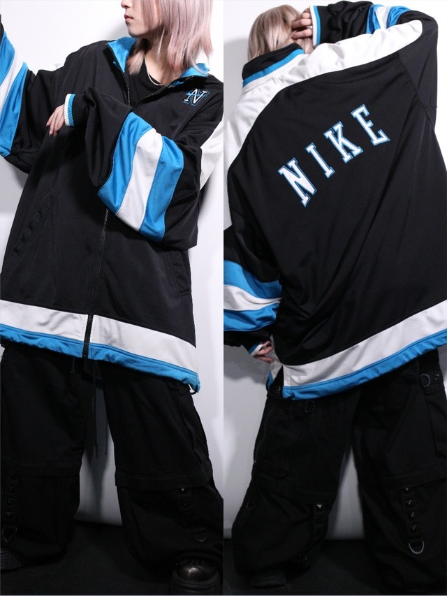 "NIKE" multi switch and back logo design over silhouette track jacket
