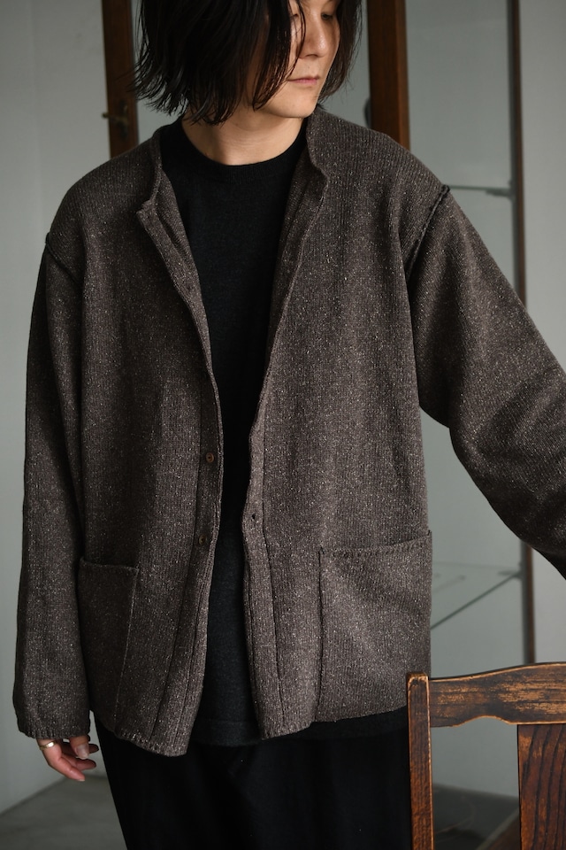 obafer / Silknep Crew Cardigan (Brown)