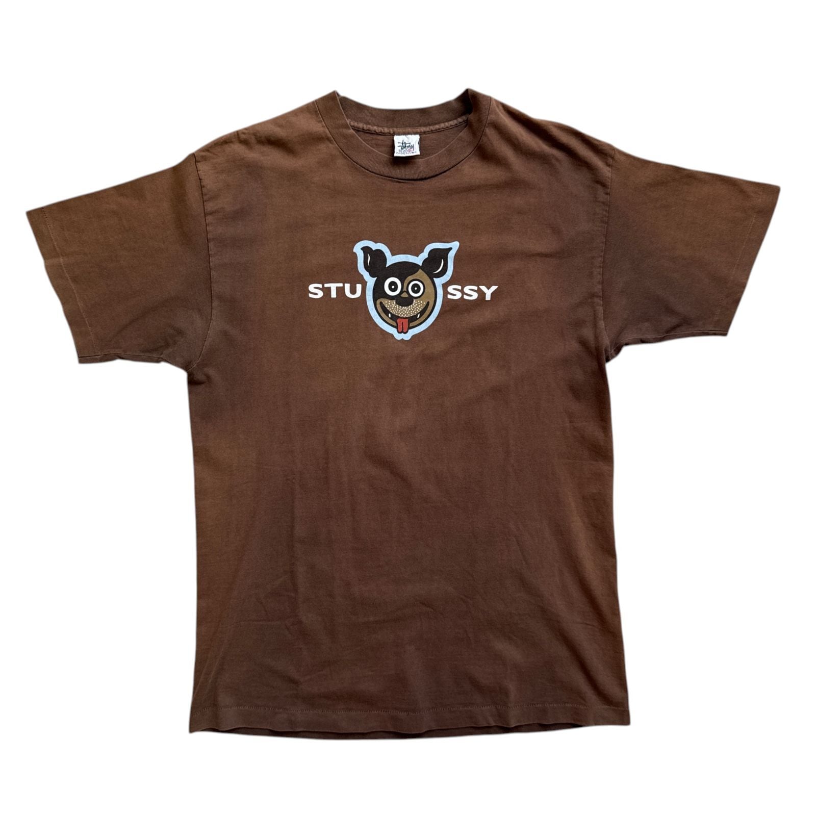 80s - 90s stussy 初期 黒タグ Crown S Logo クラウン ロゴ Tシャツ M