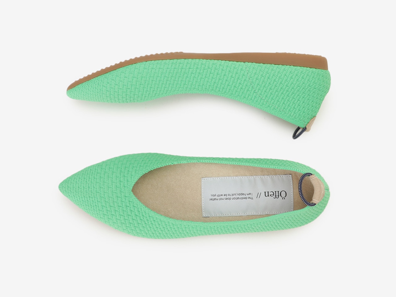 plain rectangular pattern / LIGHT GREEN