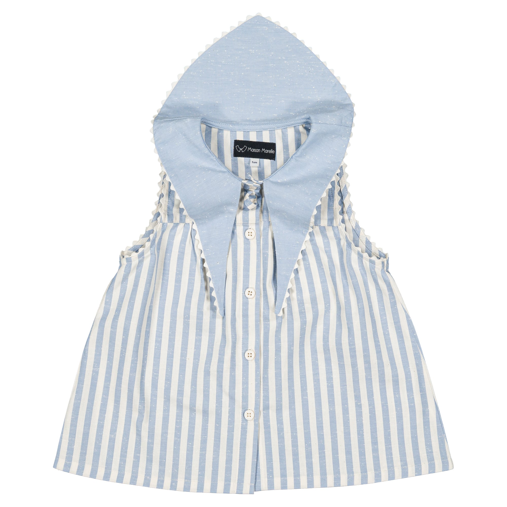 予約【Maison Marelle】Shirt TRUDAINE- blue stripes / 12M~5Y / 6月上旬以降入荷
