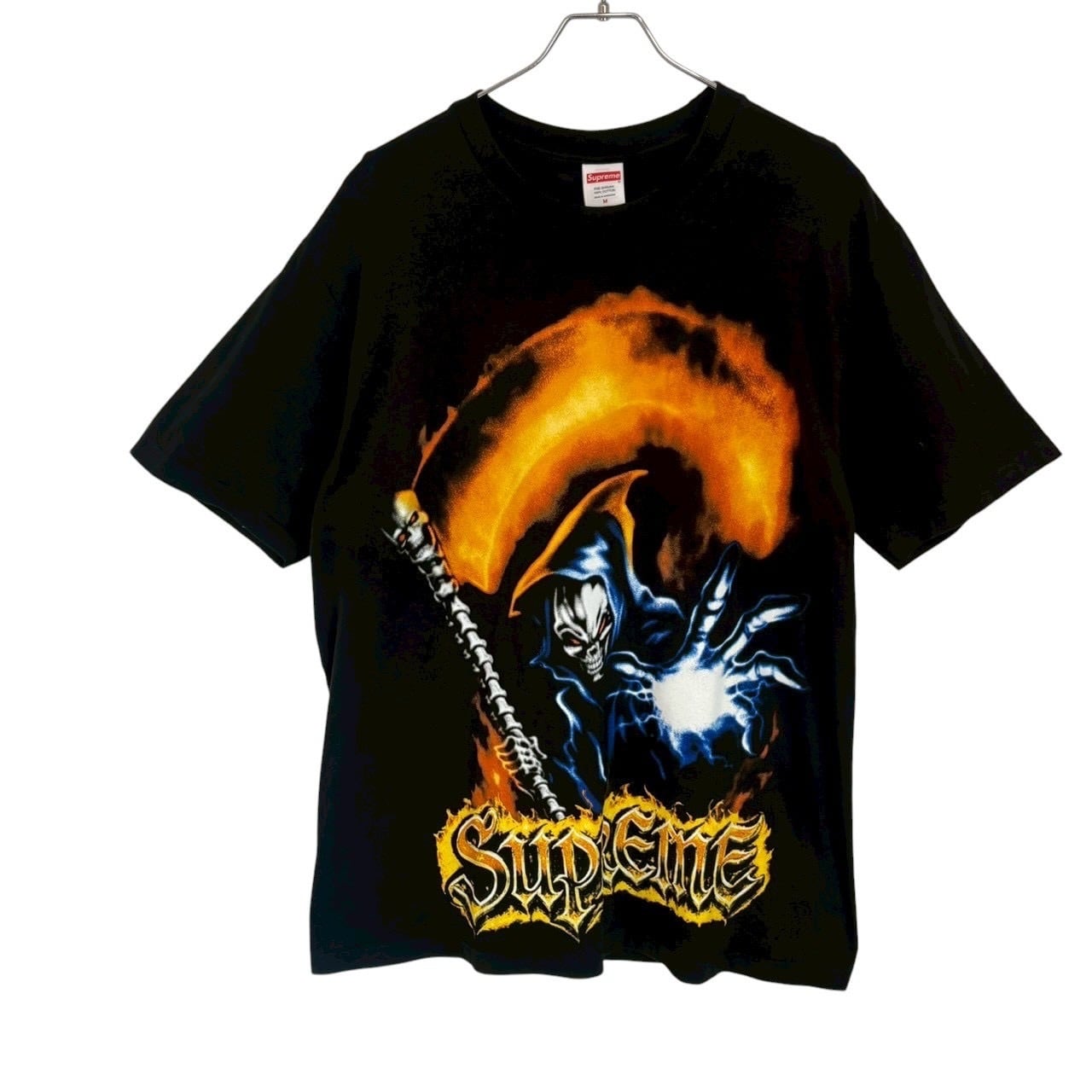supreme シュプリーム Tシャツ M センターロゴ プリント 死神 | 古着屋