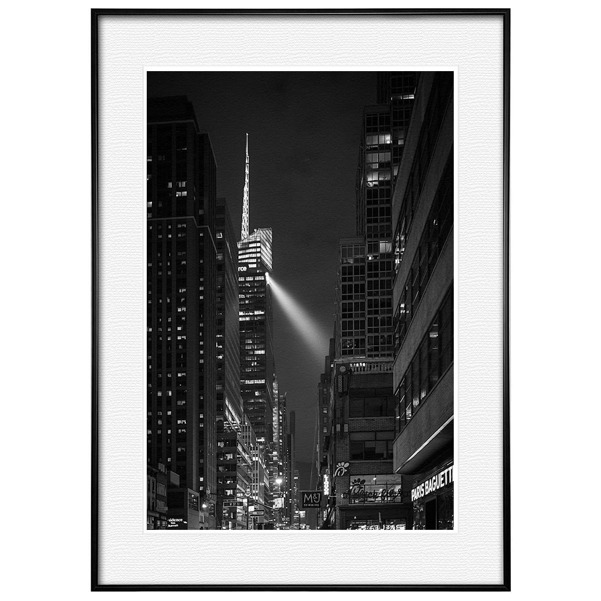 アメリカ写真 ニューヨーク マンハッタンシティ インテリア モノクロアートポスター額装 AS0003