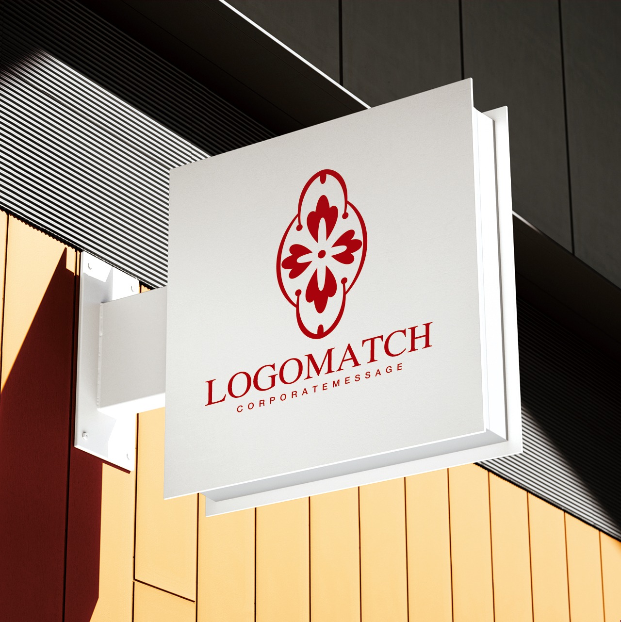 格調高い和の花柄のロゴ