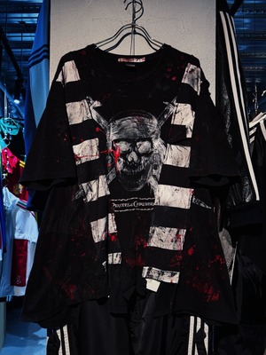 "vivid notes"PIRATES of the CARIBBEAN design paint custom T shirt