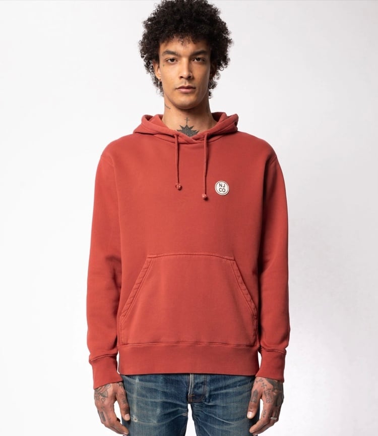 Nudie jeans ヌーディージーンズ  Frank NJCO Circle Poppy Red パーカー