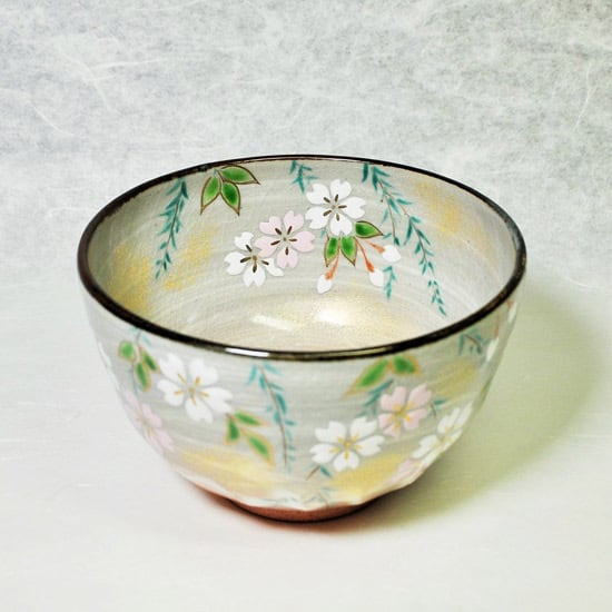 乾山写 白化粧に桜 | 京焼窯元 橋本城岳