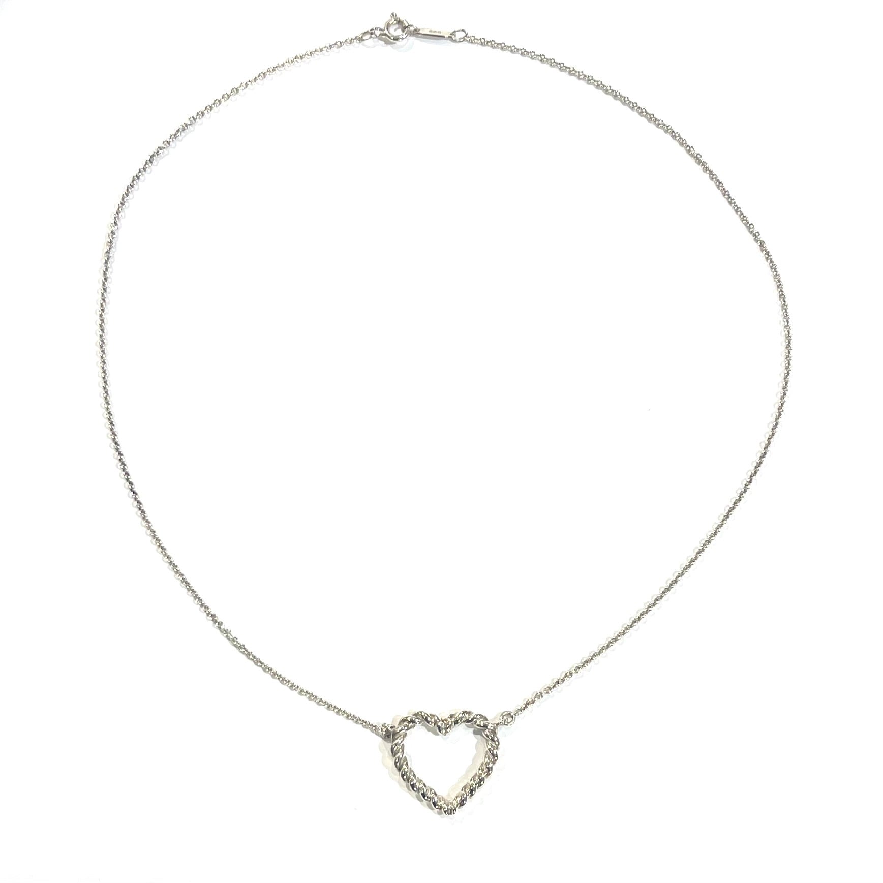 特集掲載【TIFFANY&CO.】2128ツイストハート ネックレス／シルバー925