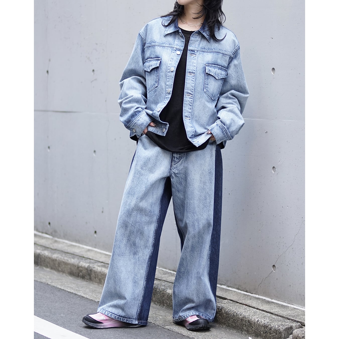 Nomàt] (ノマット) N-J-02 Two-tone Denim Blouson | Clique Tokyo