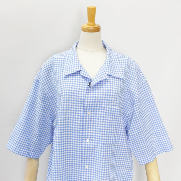 awasa アワサ awasa open collar s/s check shirt aws5-sh003 2026春夏