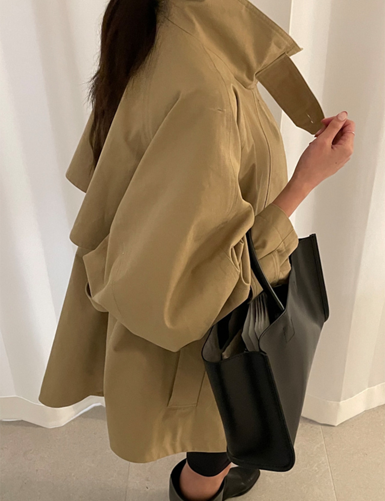 【新作5%OFF・3日間】Merci Half Trench-Coat_2colors