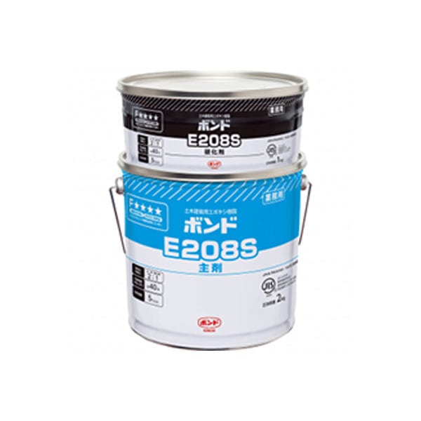 コニシ ボンド E208 夏用 栄夏用 冬用 3kgセット 土木建築用エポキシ樹脂 モルタル タイル浮き注入補修 アンカーピン固定 ひび割れ補修 ゴショ