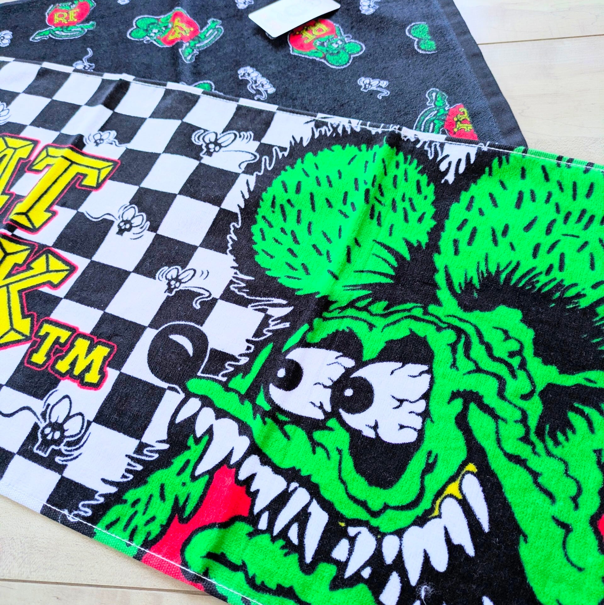 【 RATFINK ( ラットフィンク ) 】 FACE TOWEL / フェイスタオル 〚アメリカン雑貨 アメトイ〛