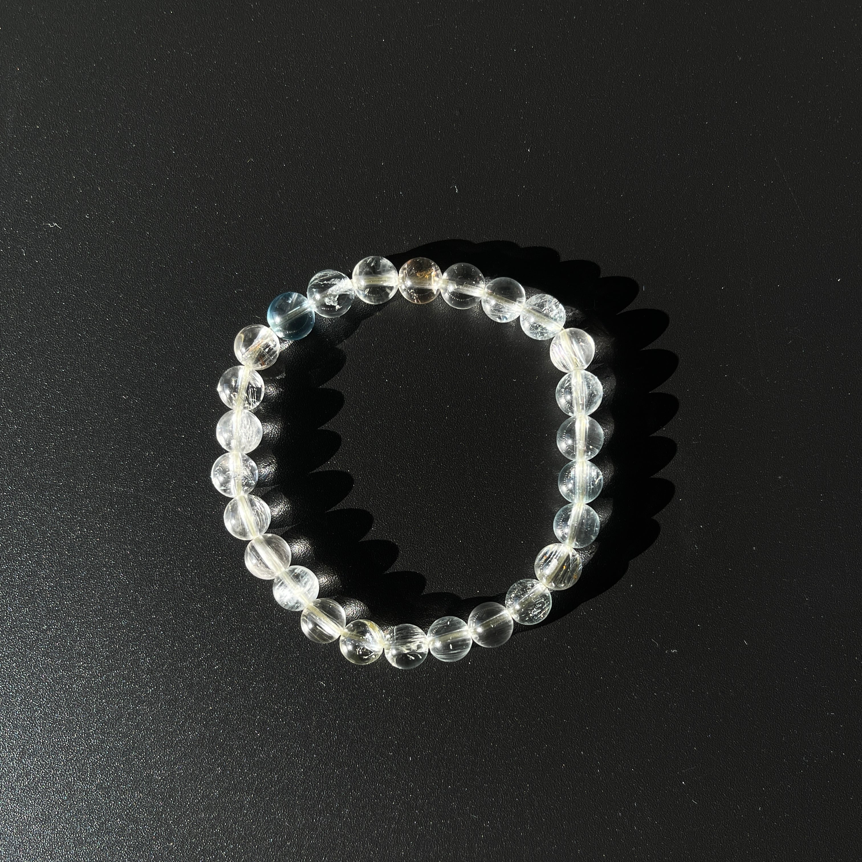 ブラジル産 ニードルイントパーズ】ブレスレット｜7mm玉｜鉱物 天然石