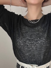 ss black zirconia necklace