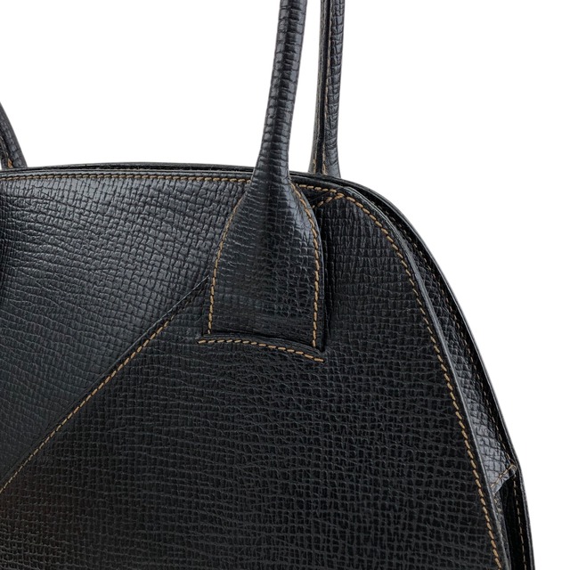 LOEWE ロエベ ハンドバッグ ブラック レザー 型押し vintage ヴィンテージ オールド g64y6x