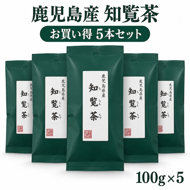 鹿児島県産 特選知覧茶 深蒸し茶 100g×5袋 合計500g