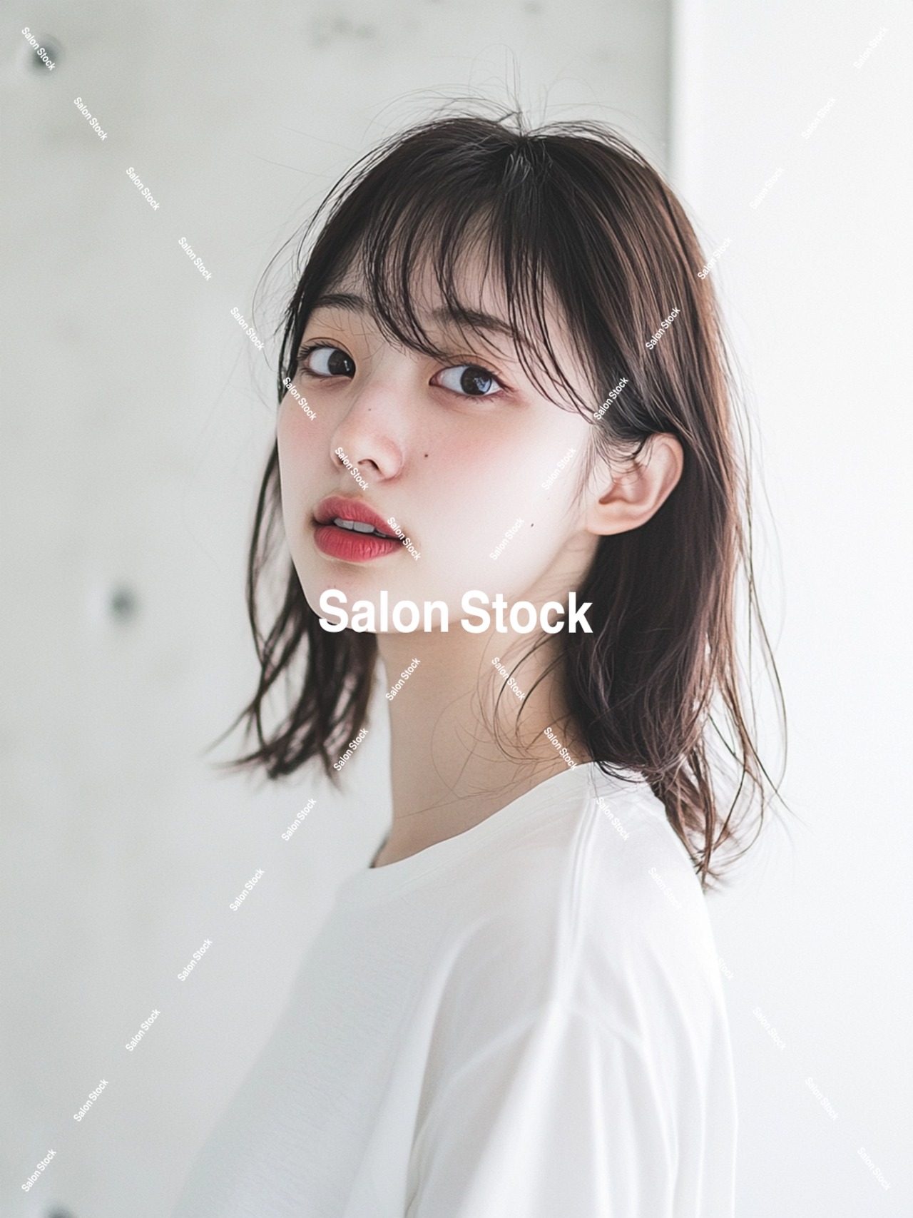 【レディース】ミディアムシースルーストレート