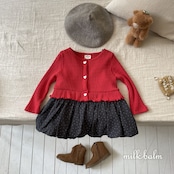 韓国子供服 / 26Autumn / Milkbalm / パンプキン ワンピース / 女子服 / キッズ服 / 秋服 *XS~XL*
